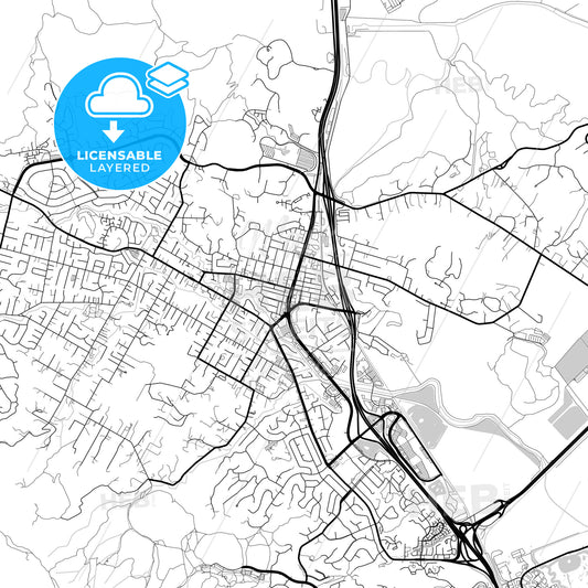 Layered PDF map of Novato, California, United States