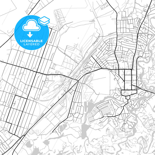 Layered PDF map of Novomoskovsk, Dnipropetrovsk Oblast, Ukraine