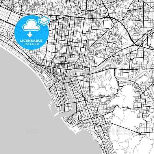 Layered PDF map of Numazu, Shizuoka, Japan