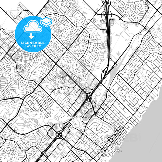 Layered PDF map of Oakville, Ontario, Canada