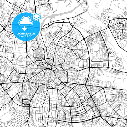 Layered PDF map of Odense Municipality, Denmark