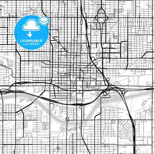 Layered PDF map of Oklahoma City, Oklahoma, United States