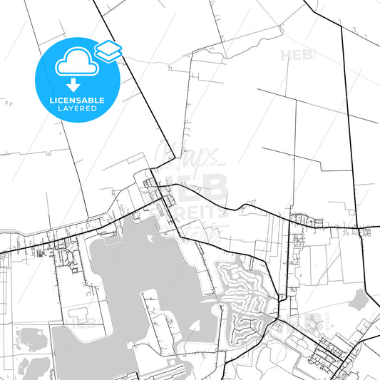 Layered PDF map of Oldambt, Groningen, Netherlands