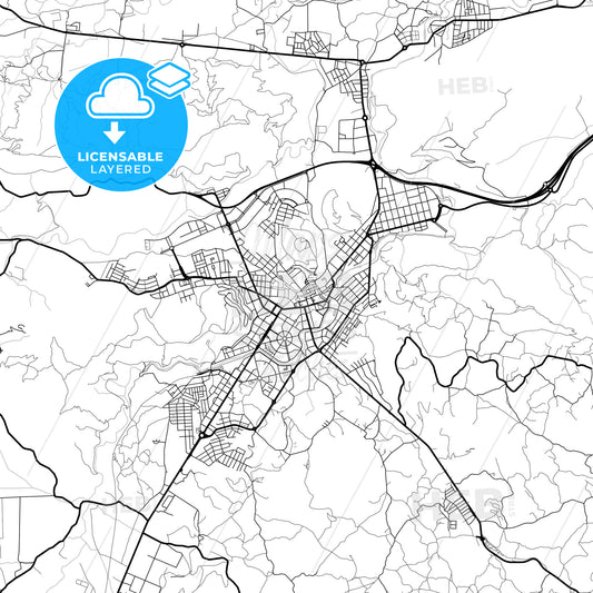 Layered PDF map of Olot, Girona, Spain