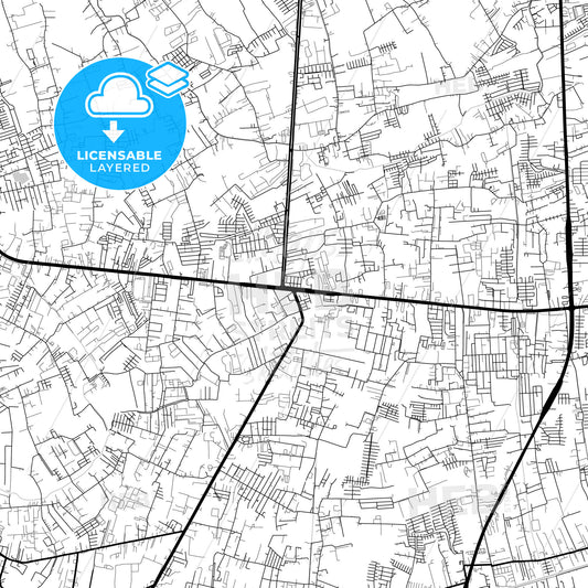 Layered PDF map of Om Noi, Samut Sakhon, Thailand