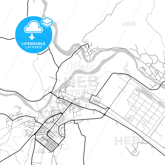 Layered PDF map of Onești, Bacău, Romania