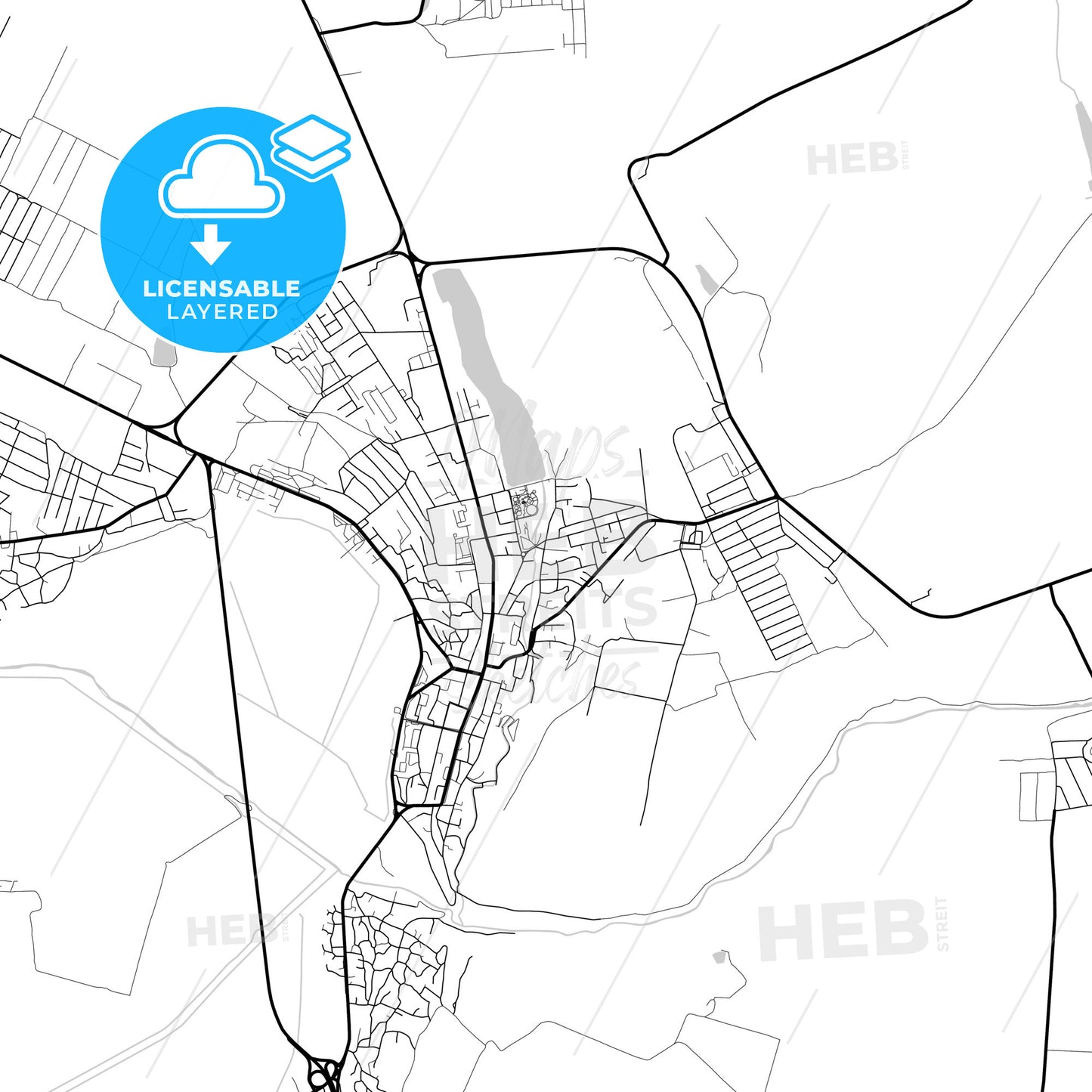 Layered PDF map of Orhei, Orhei district, Moldova