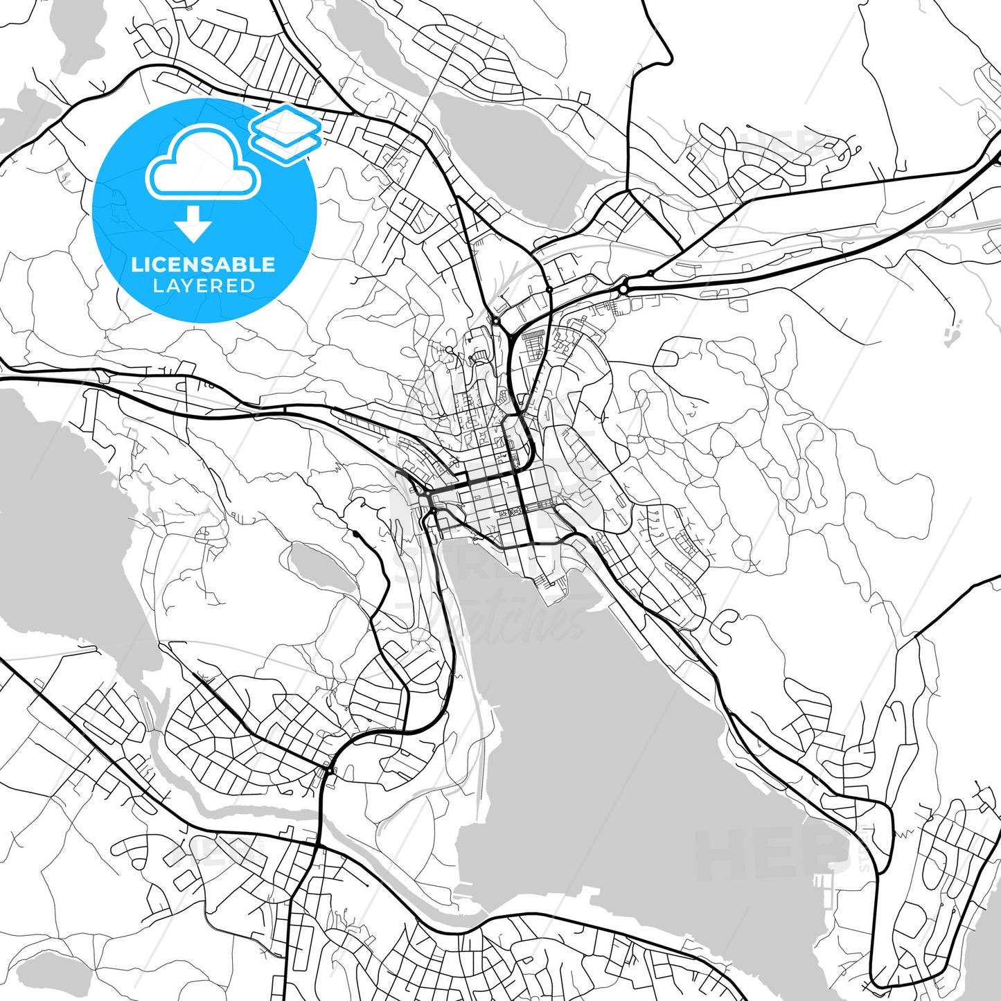 Layered PDF map of Örnsköldsvik, Sweden