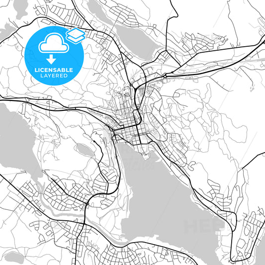 Layered PDF map of Örnsköldsvik, Sweden