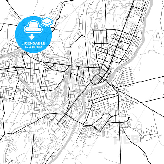 Layered PDF map of Orsha, Voblasć, Belarus