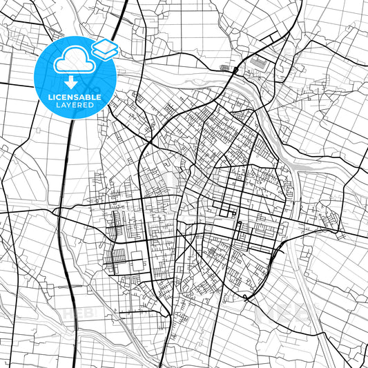 Layered PDF map of Ōsaki, Miyagi, Japan