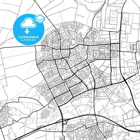 Layered PDF map of Oss, North Brabant, Netherlands