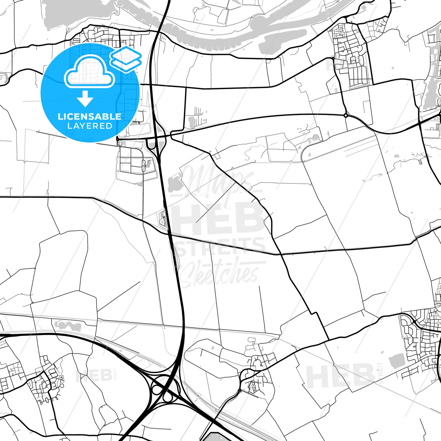 Layered PDF map of Overbetuwe, Gelderland, Netherlands