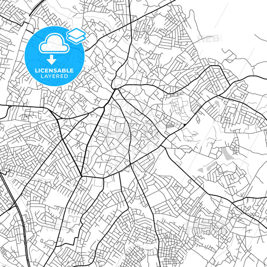 Layered PDF map of Oyo, Nigeria