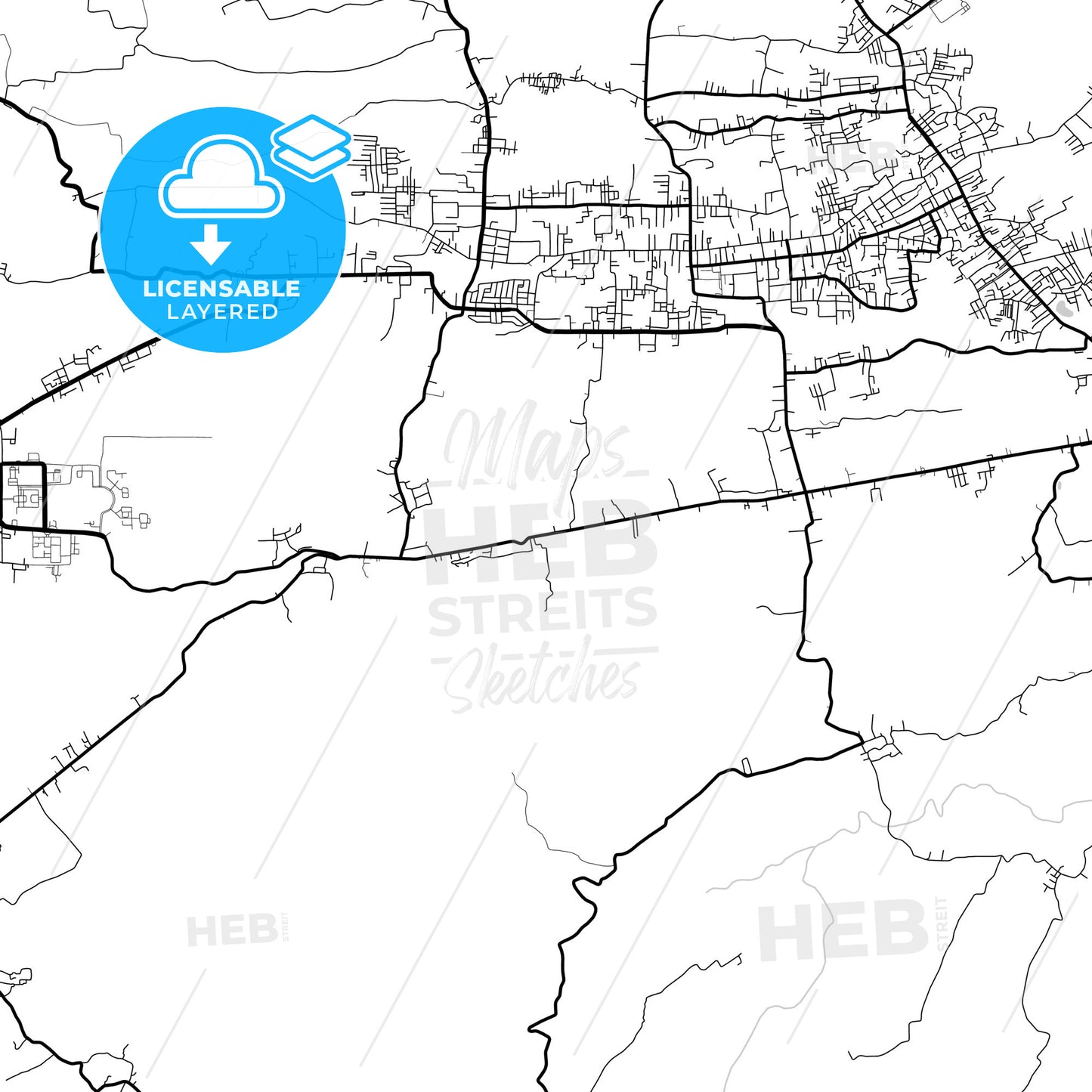 Layered PDF map of Pagar Alam, South Sumatra, Indonesia