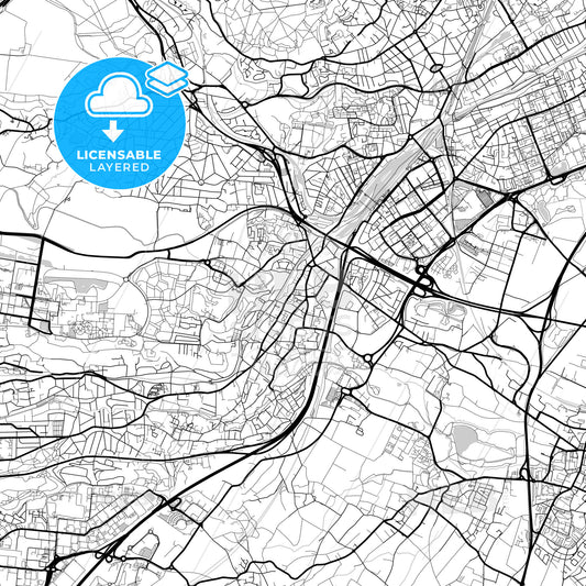 Layered PDF map of Palaiseau, Essonne, France