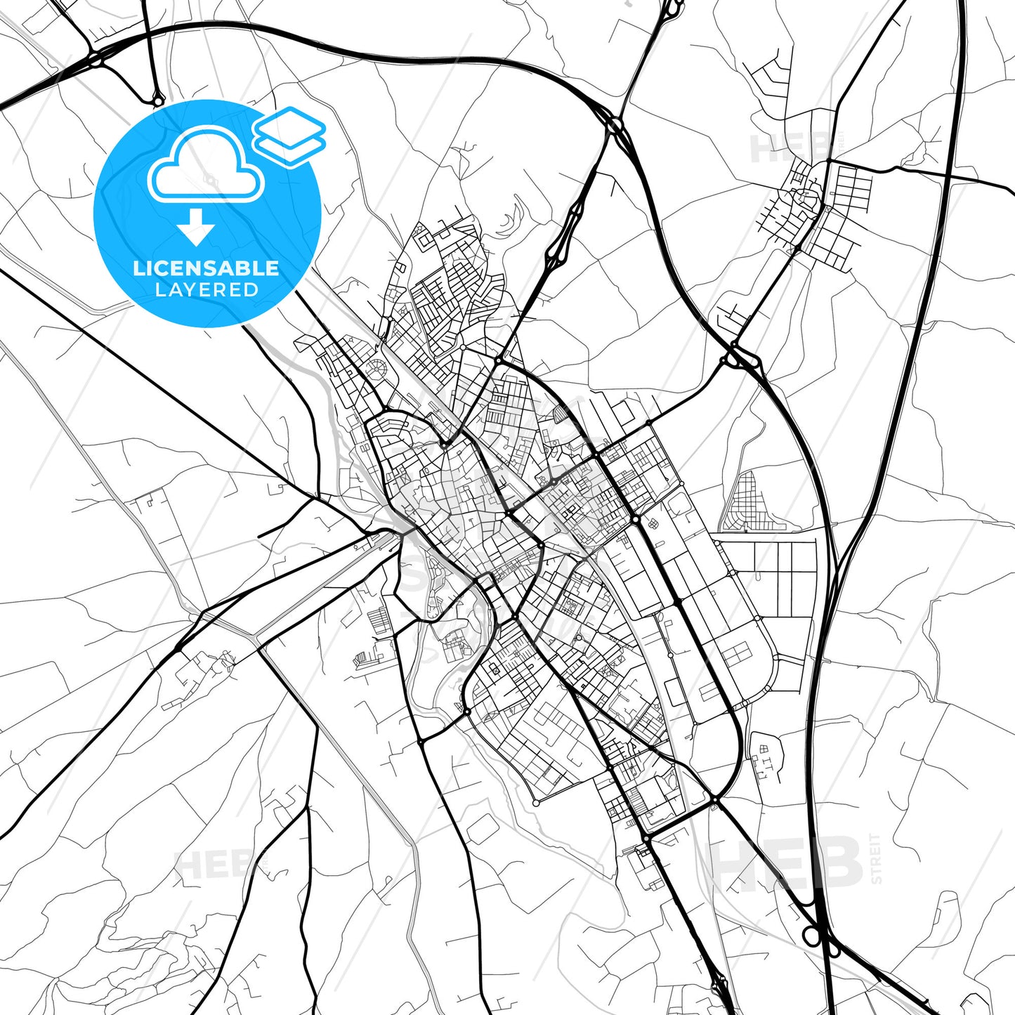 Layered PDF map of Palencia, Spain