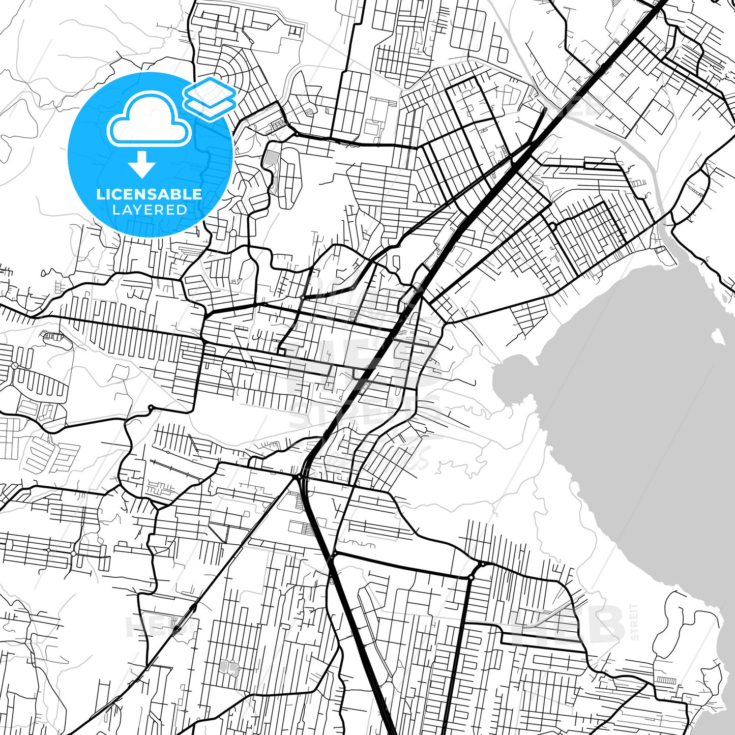 Layered PDF map of Palhoca, Brazil