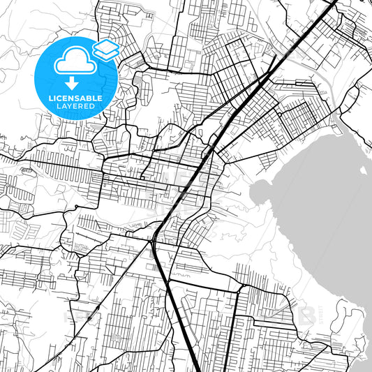 Layered PDF map of Palhoca, Brazil