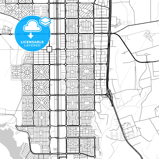 Layered PDF map of Palmas, Brazil