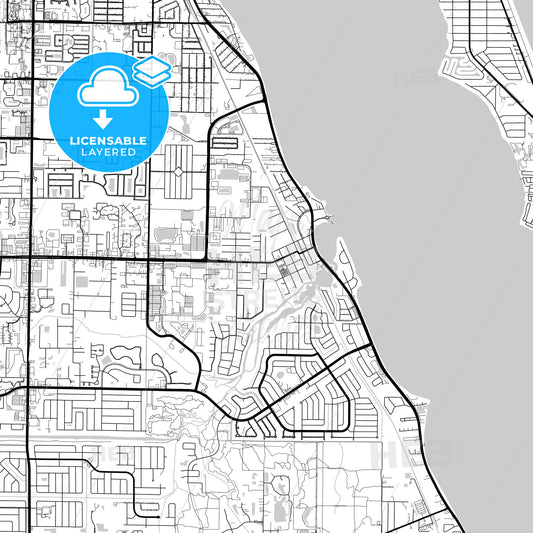 Layered PDF map of Palm Bay, Florida, United States