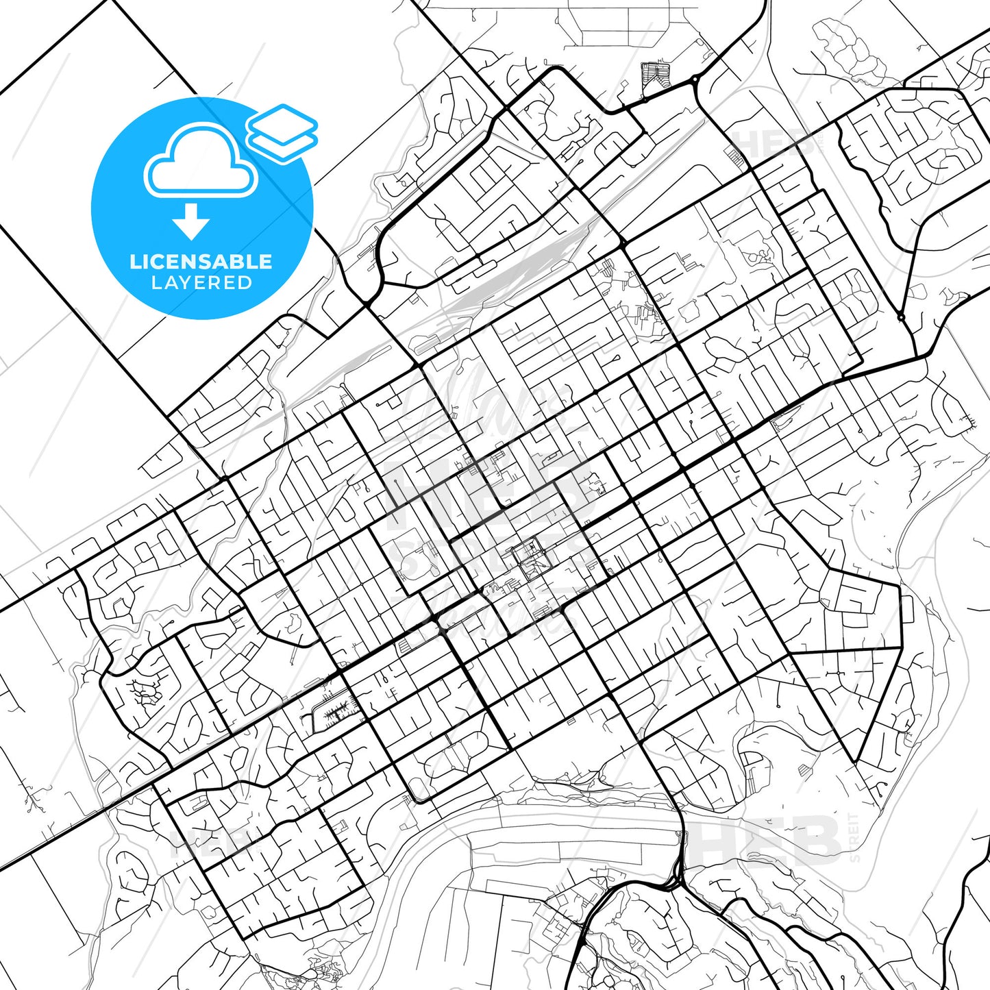 Layered PDF map of Palmerston North, New Zealand