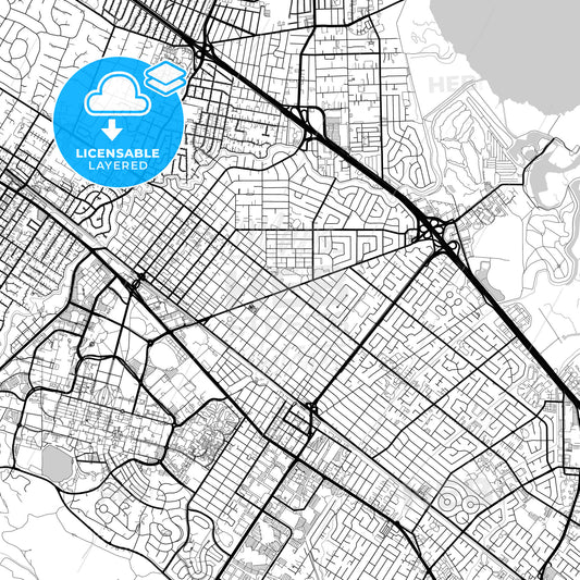 Layered PDF map of Palo Alto, California, United States