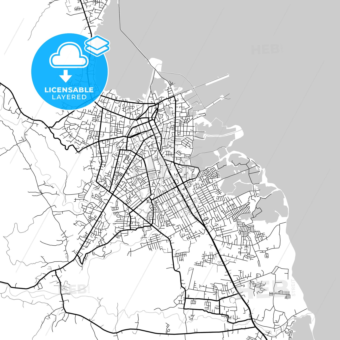 Layered PDF map of Palopo, South Sulawesi, Indonesia