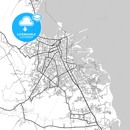 Layered PDF map of Palopo, South Sulawesi, Indonesia