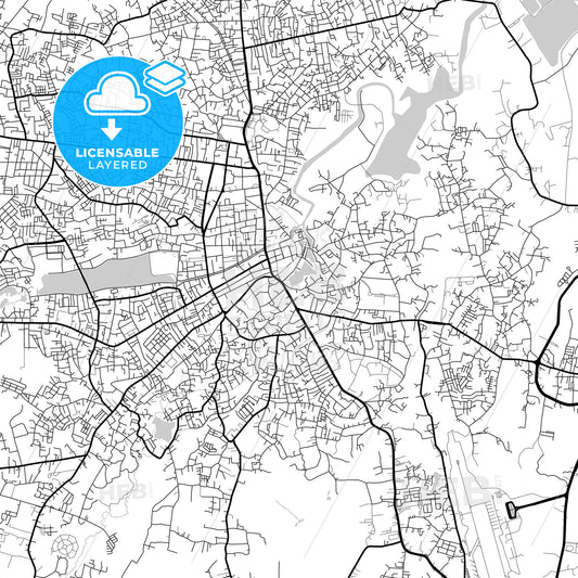 Layered PDF map of Pangkal Pinang, Bangka Belitung, Indonesia