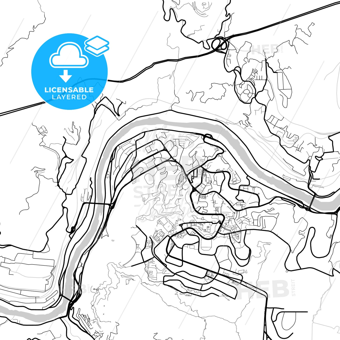 Layered PDF map of Panzhihua, Sichuan, China