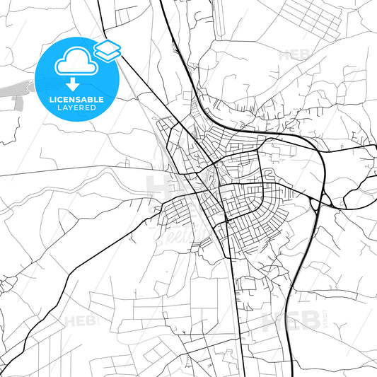 Layered PDF map of Paraćin, Pomoravlje, Serbia