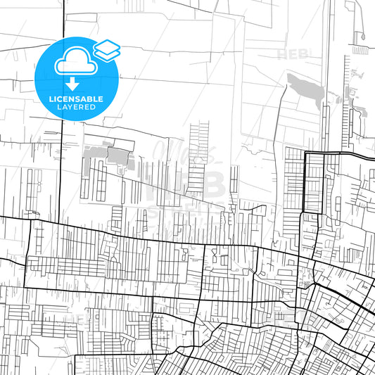 Layered PDF map of Paramaribo, Suriname