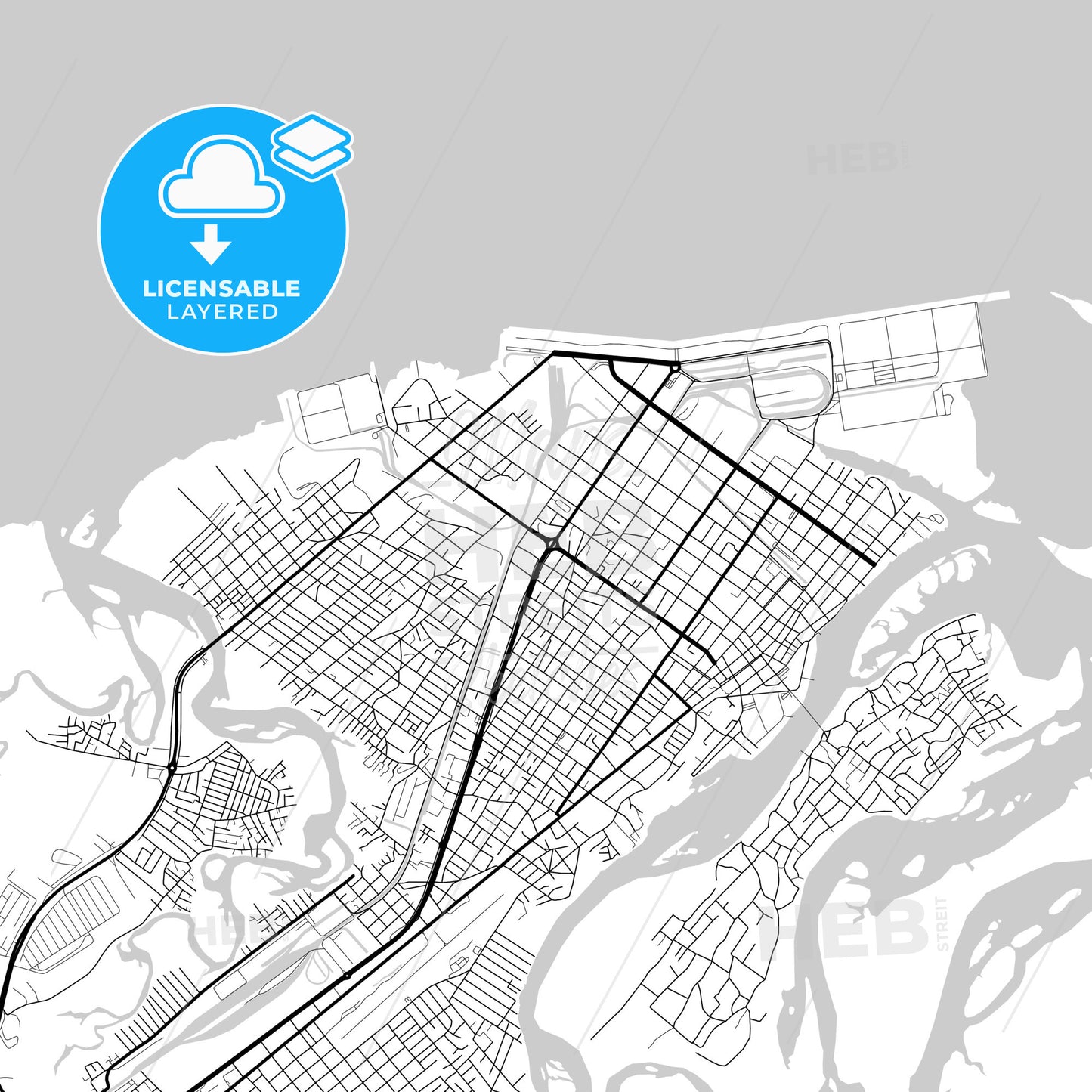 Layered PDF map of Paranagua, Brazil