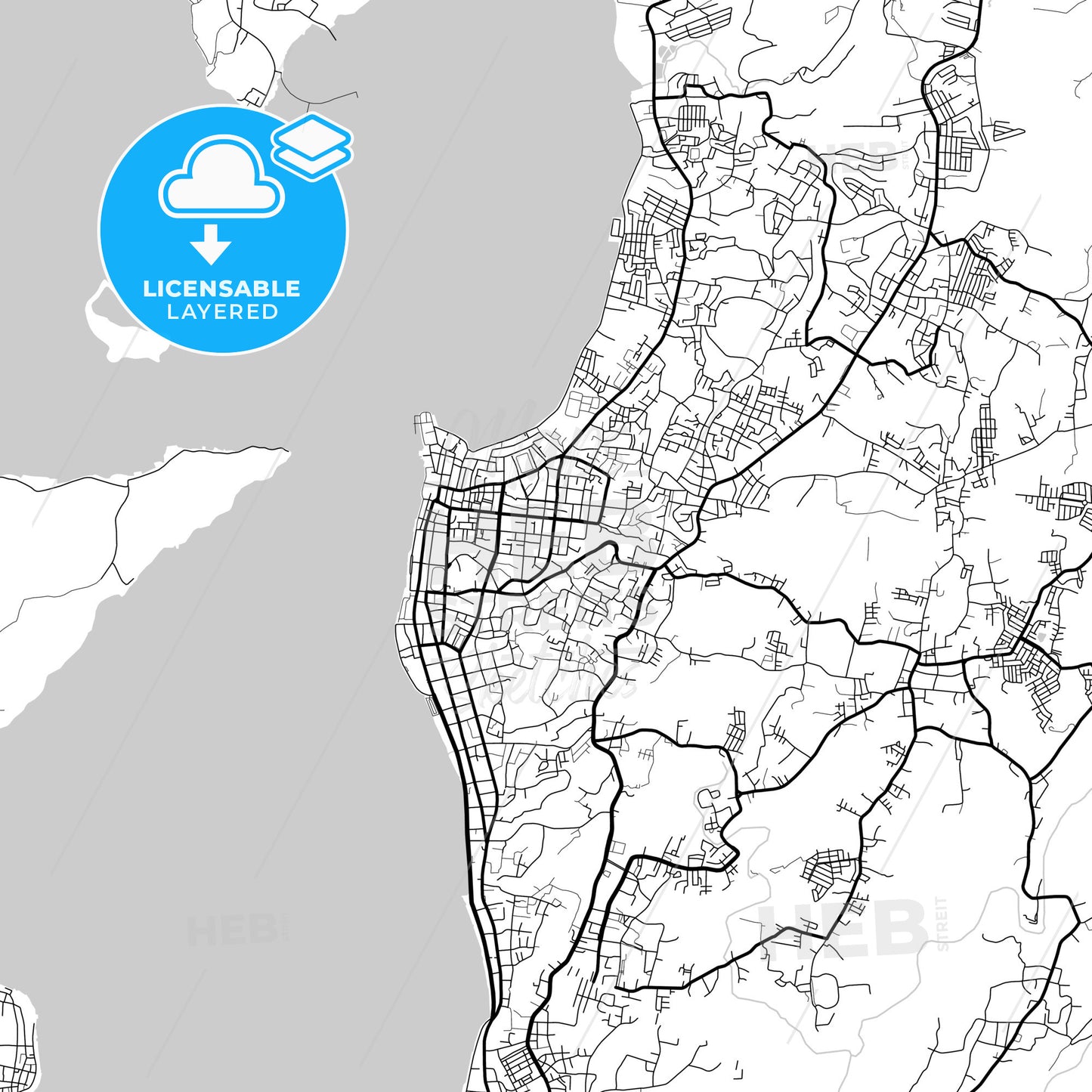 Layered PDF map of Parepare, South Sulawesi, Indonesia