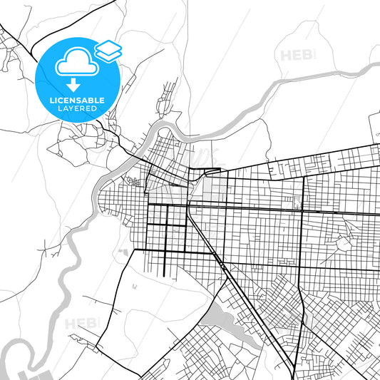 Layered PDF map of Parnaiba, Brazil