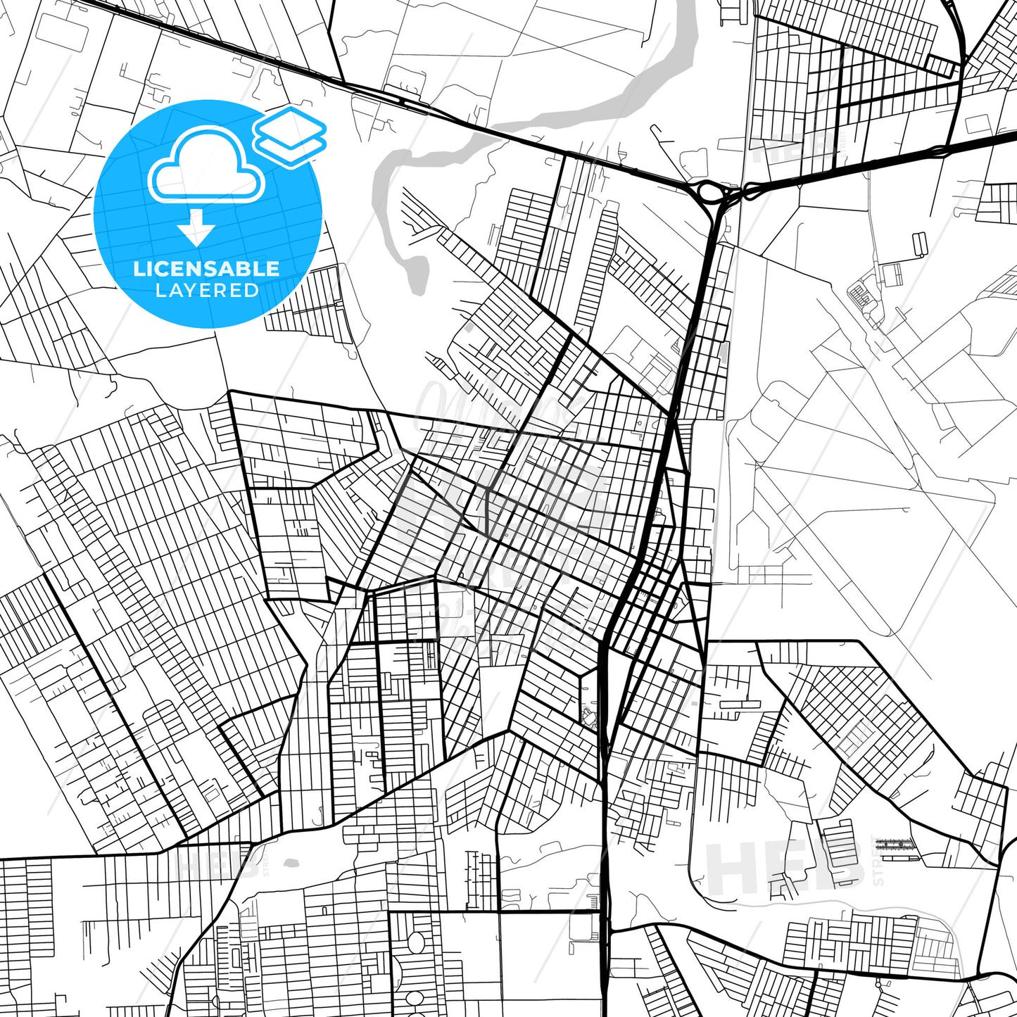 Layered PDF map of Parnamirim, Brazil