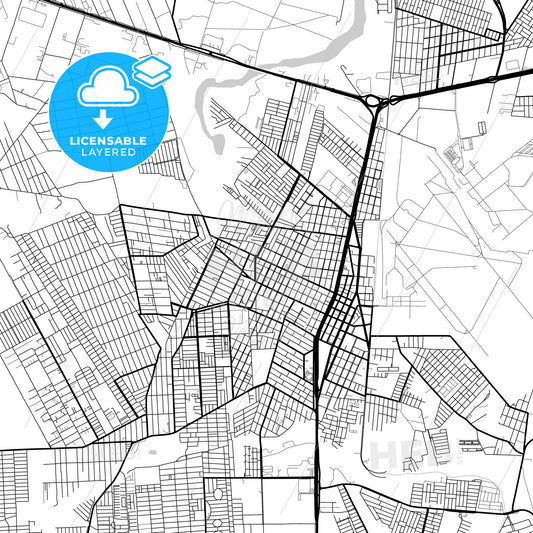 Layered PDF map of Parnamirim, Brazil