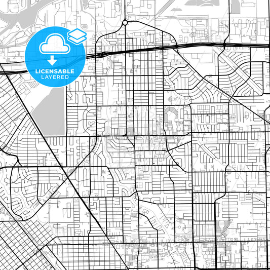 Layered PDF map of Pasadena, Texas, United States