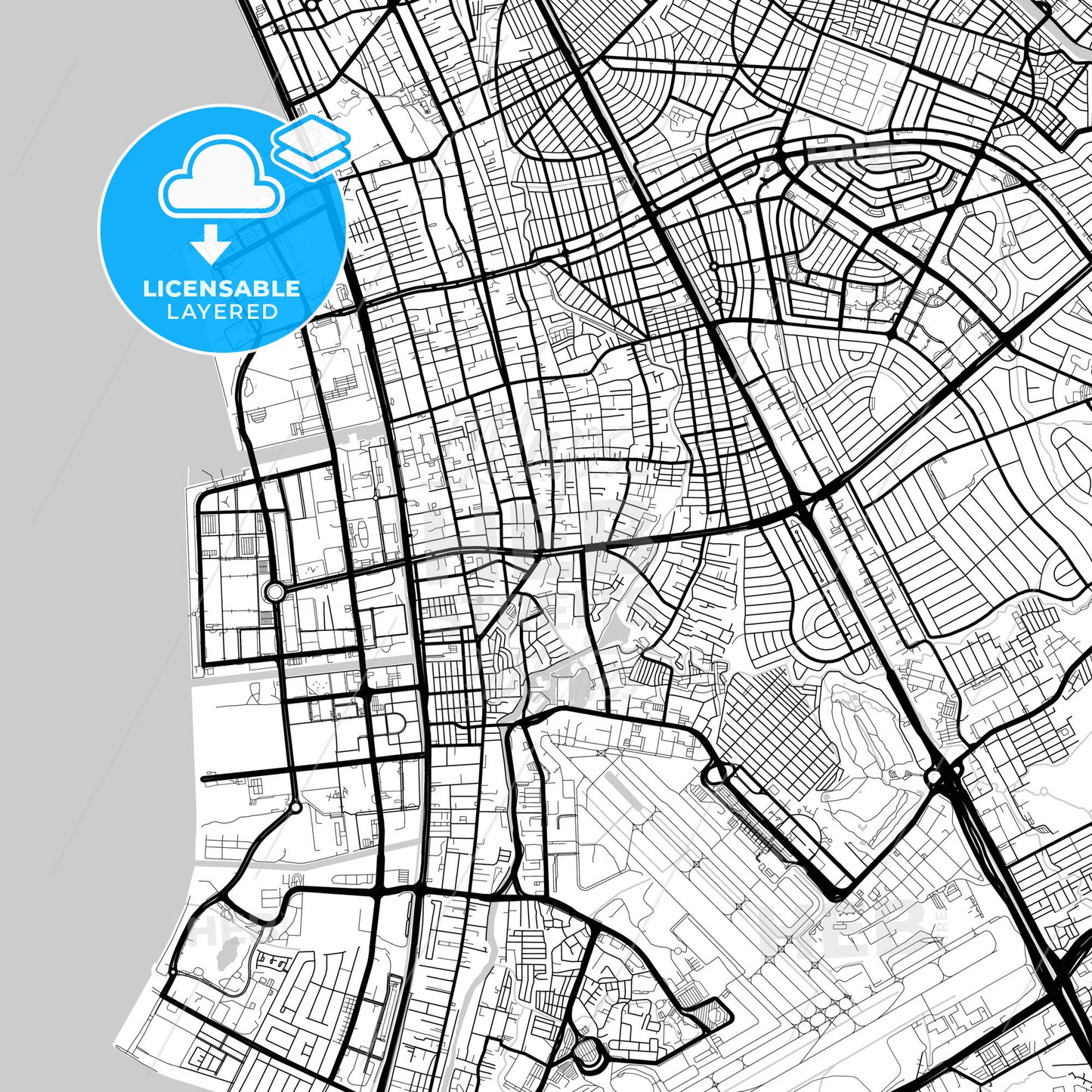 Layered PDF map of Pasay, Philippines