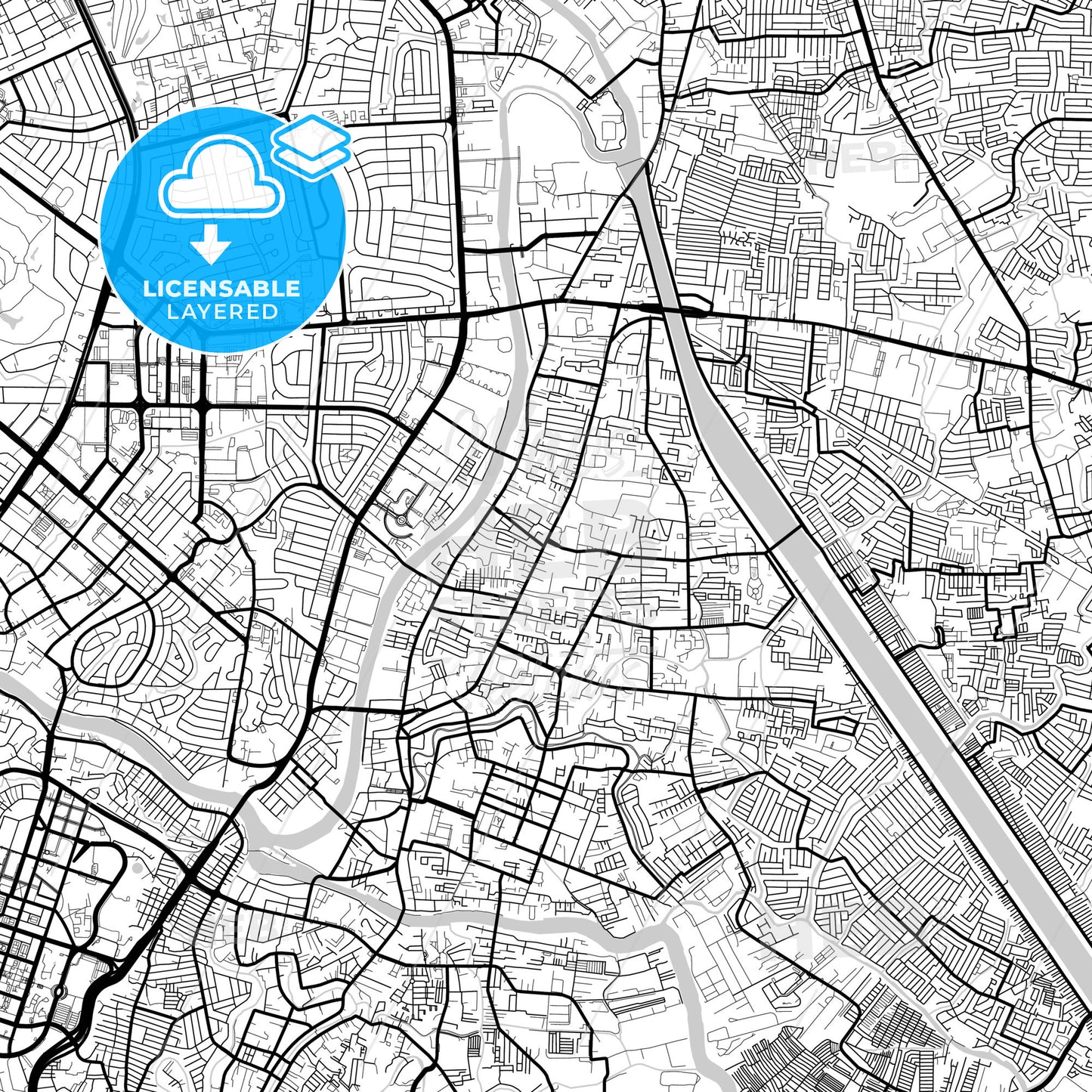 Layered PDF map of Pasig, Philippines