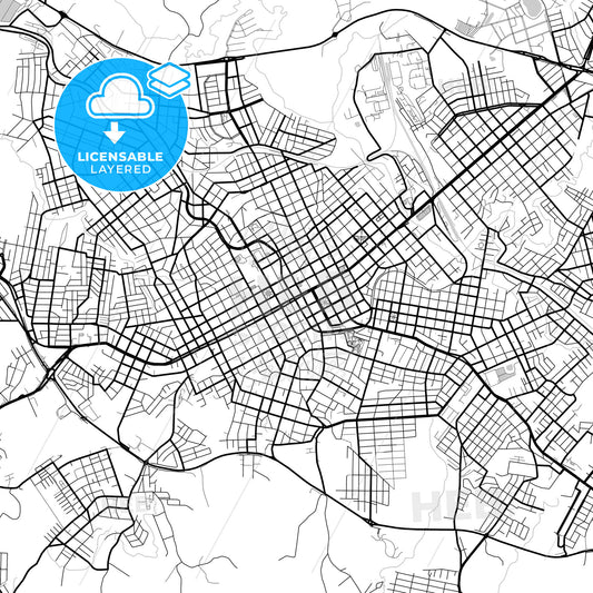 Layered PDF map of Passo Fundo, Brazil