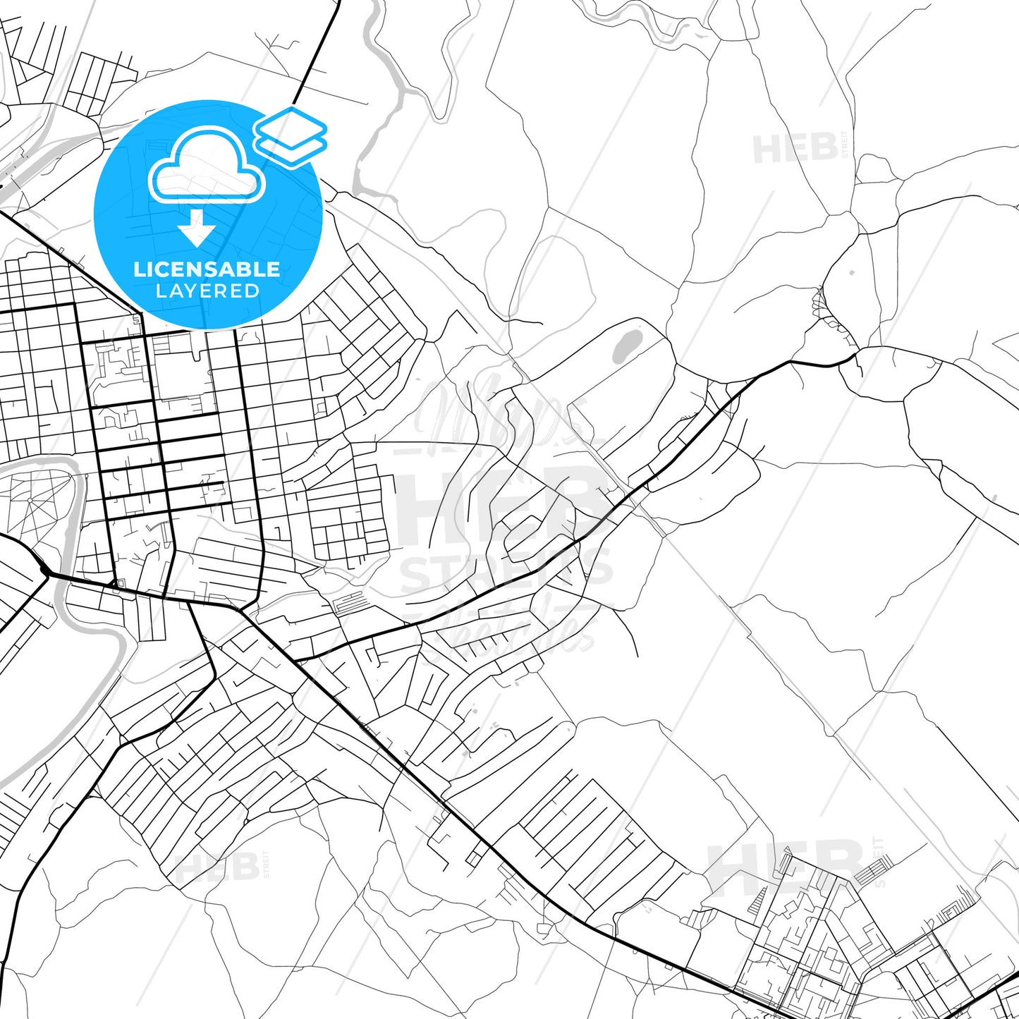 Layered PDF map of Pavlohrad, Dnipropetrovsk Oblast, Ukraine