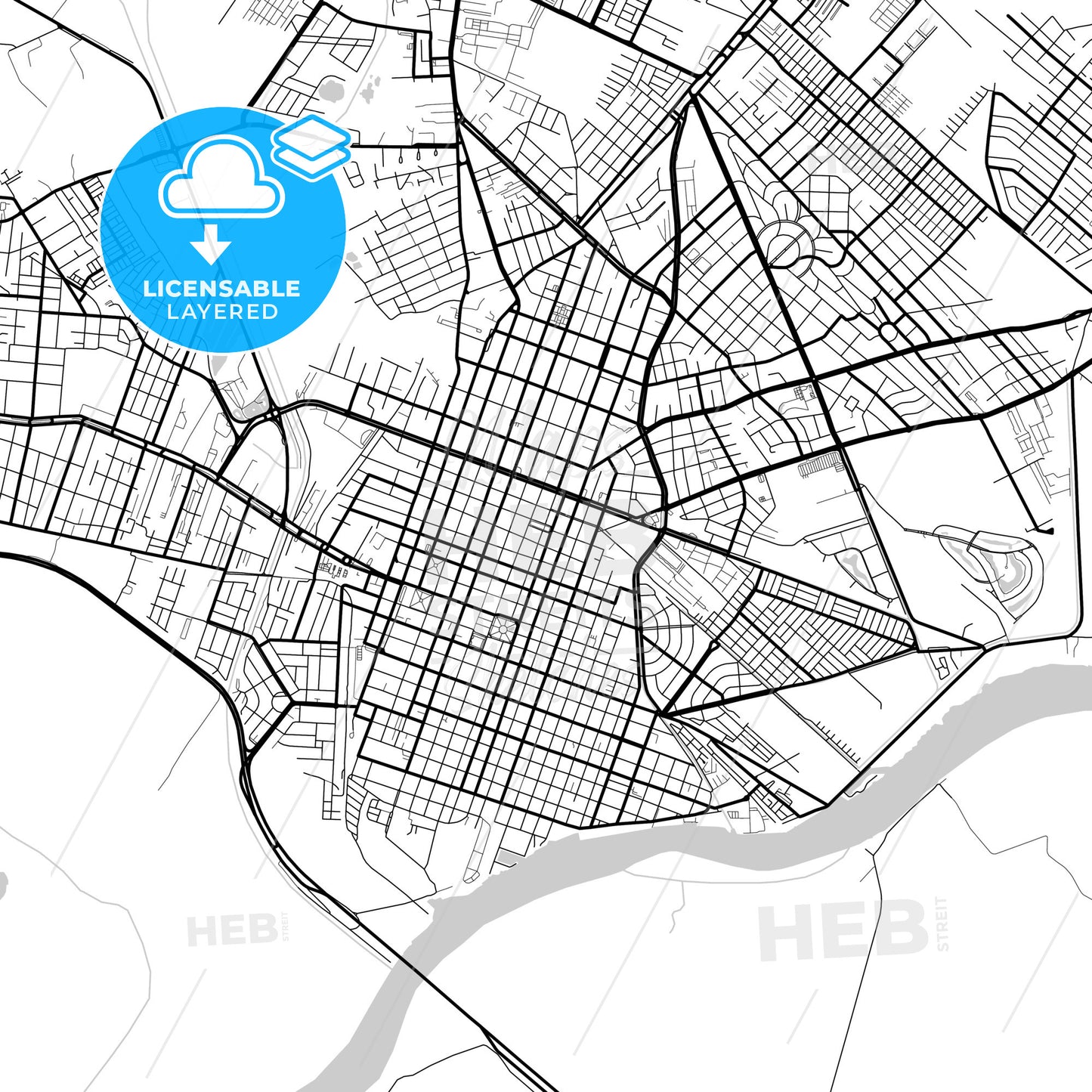 Layered PDF map of Pelotas, Brazil