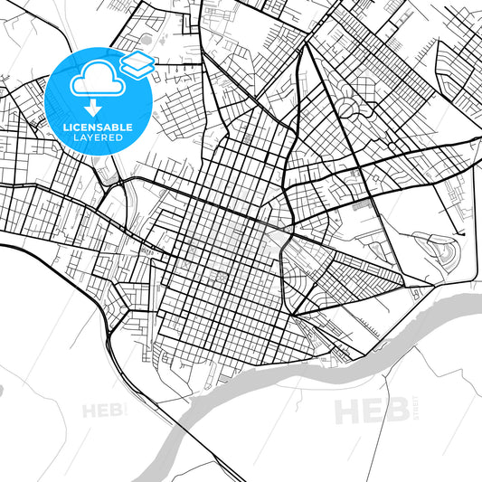 Layered PDF map of Pelotas, Brazil