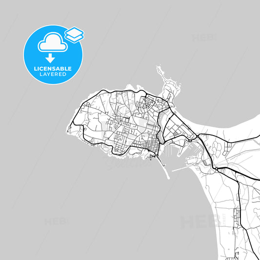 Layered PDF map of Peniche, Leiria, Portugal