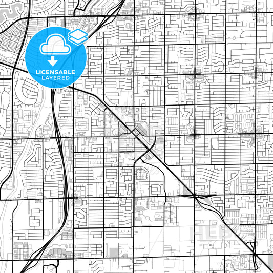 Layered PDF map of Peoria, Arizona, United States