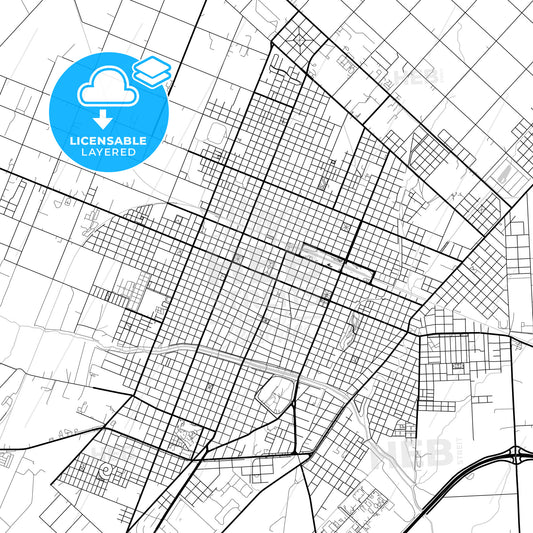 Layered PDF map of Pergamino, Argentina