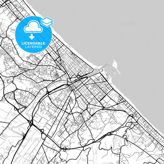 Layered PDF map of Pescara, Abruzzo, Italy