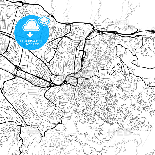 Layered PDF map of Petare, Venezuela